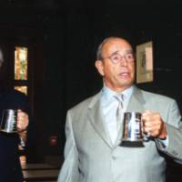 President Emeritus Don Lubbers with Richard Devos at Land Barons event.